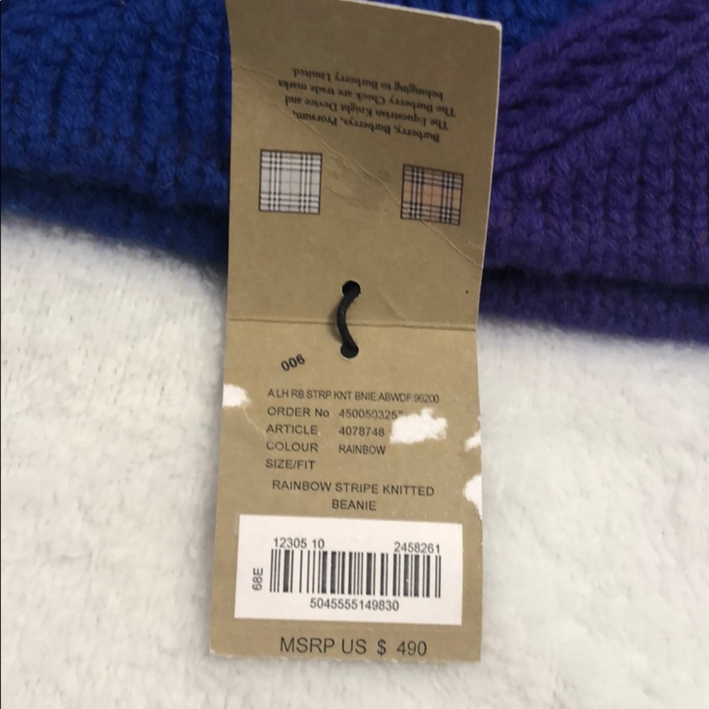 Burberry rainbow pride scully beanie hat - Picture 3 of 6